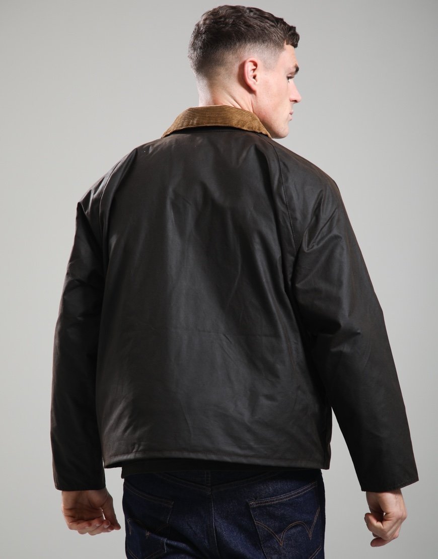 Barbour Four Pocket Transport Wax Jacket Dark Brown
