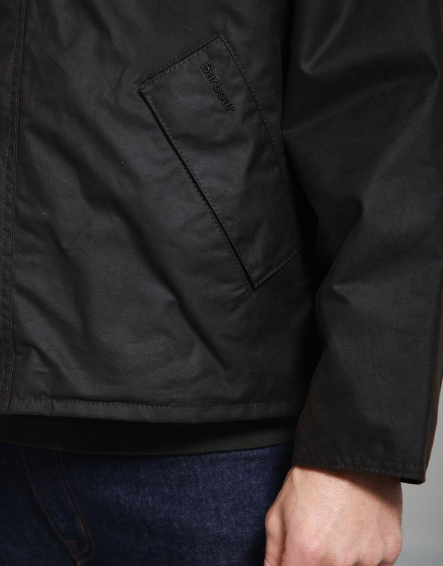 Barbour Four Pocket Transport Wax Jacket Dark Brown
