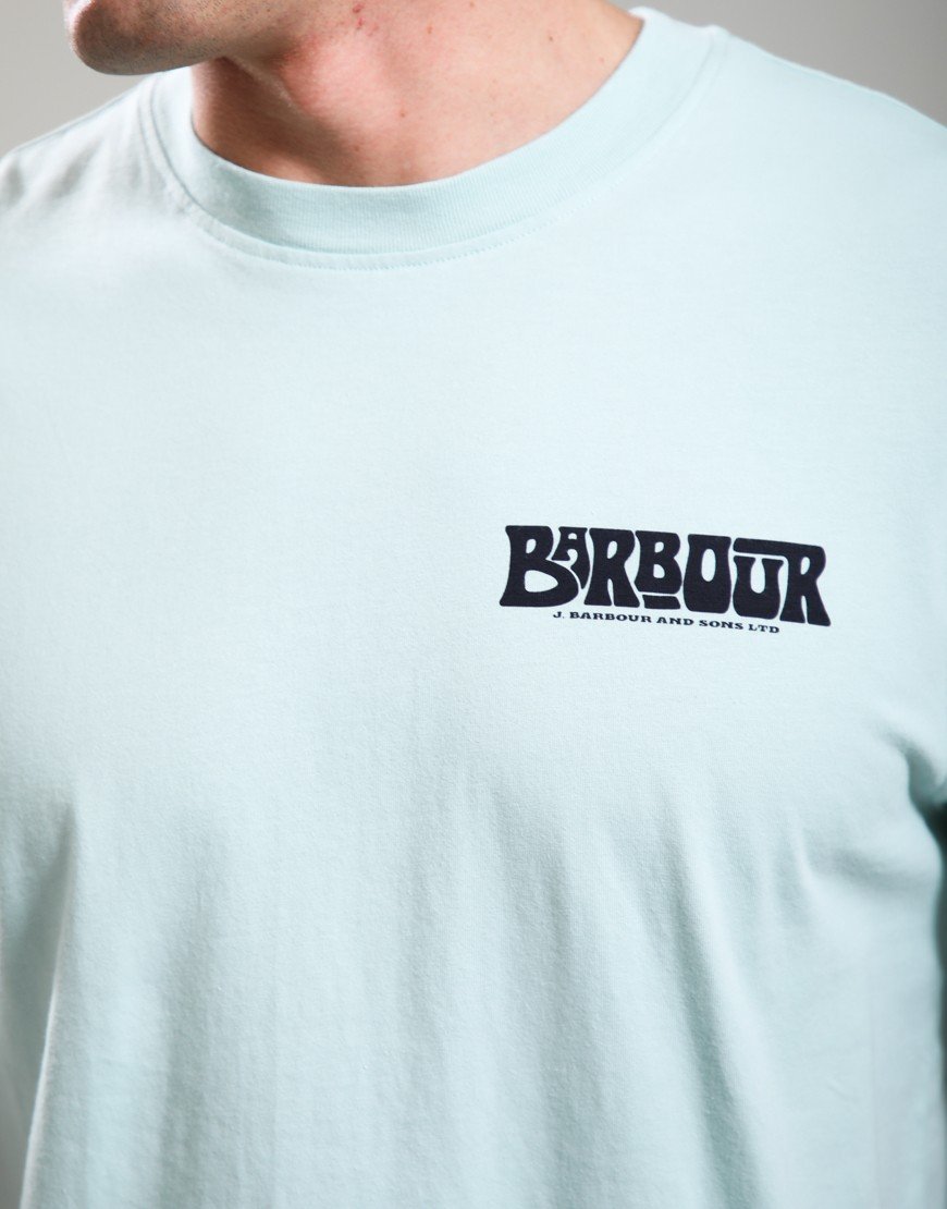 Barbour Frome Relaxed Graphic T-Shirt  Mint Blue