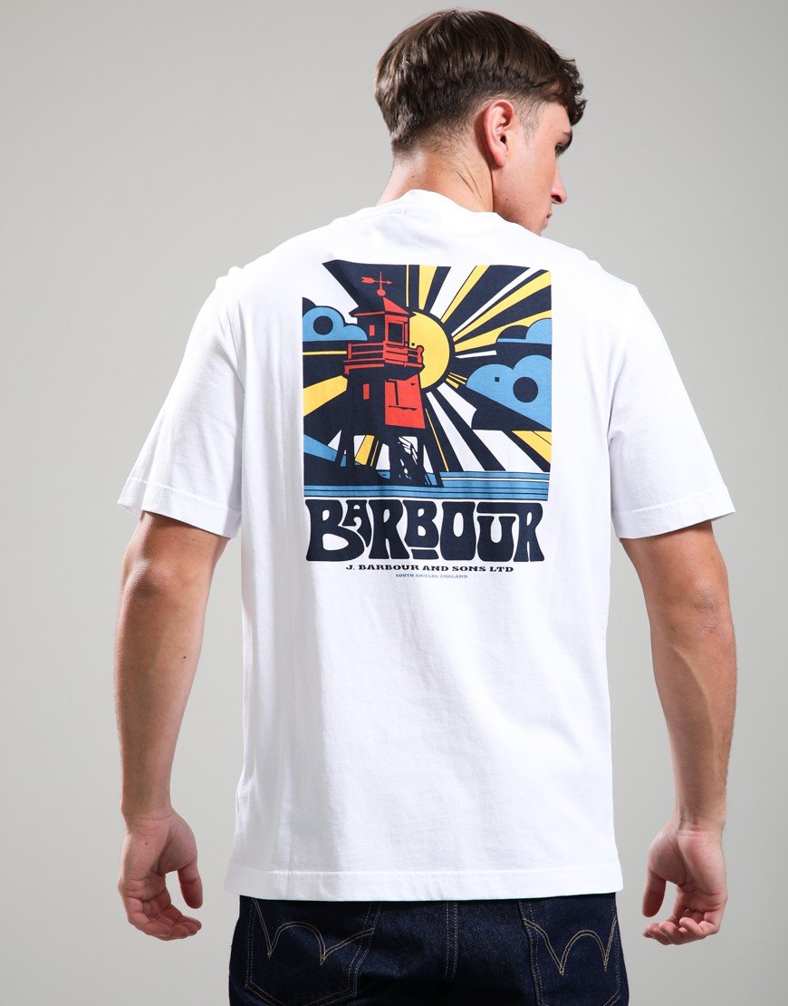 Barbour Frome Relaxed Graphic T-Shirt White