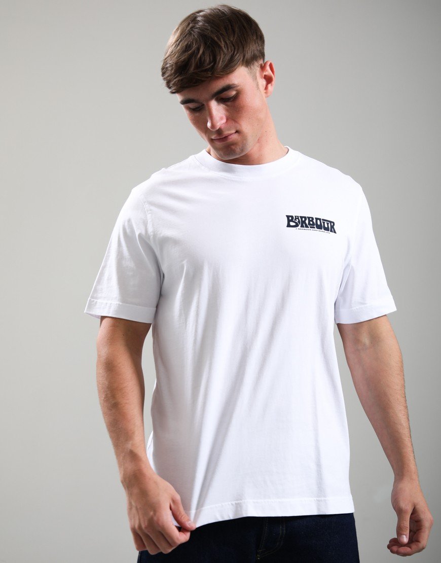 Barbour Frome Relaxed Graphic T-Shirt White