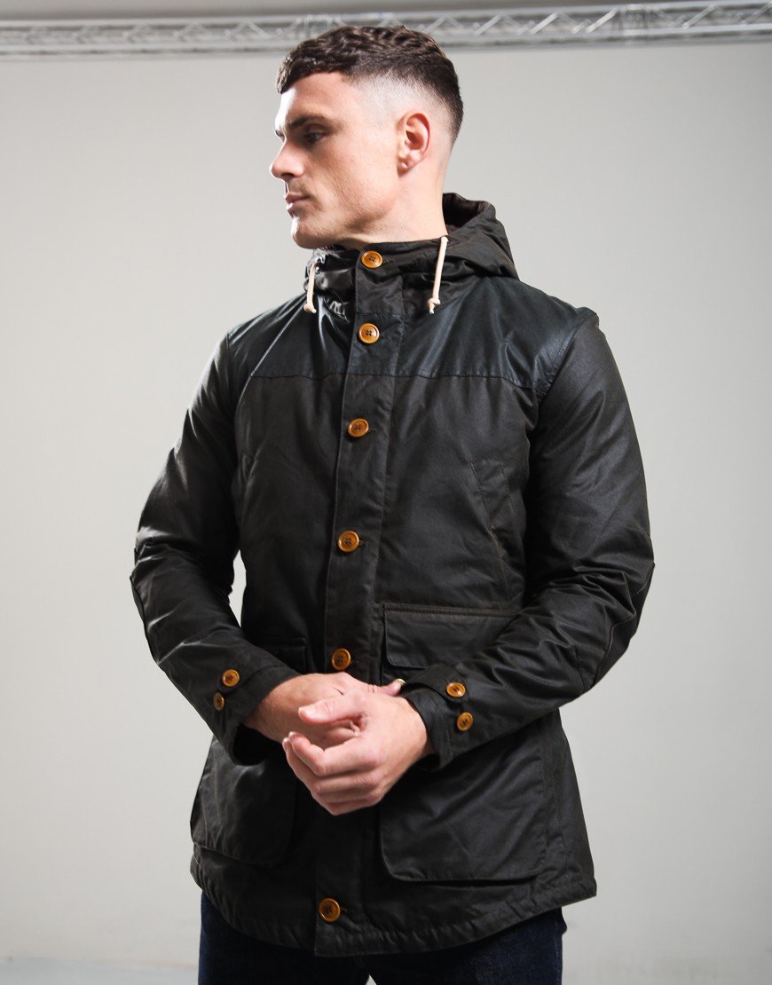 Barbour Game Waxed Parka Olive