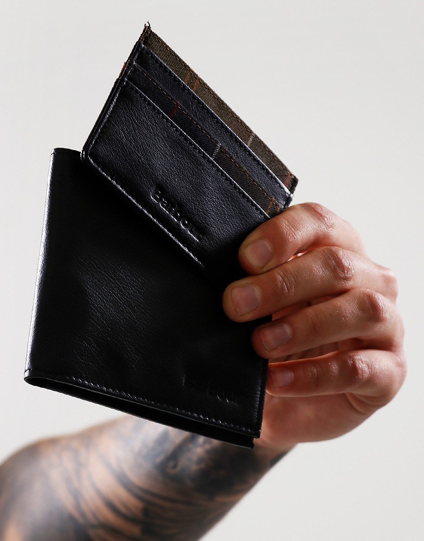 Barbour Glanton Wallet & Cardholder Black/Dress Tartan