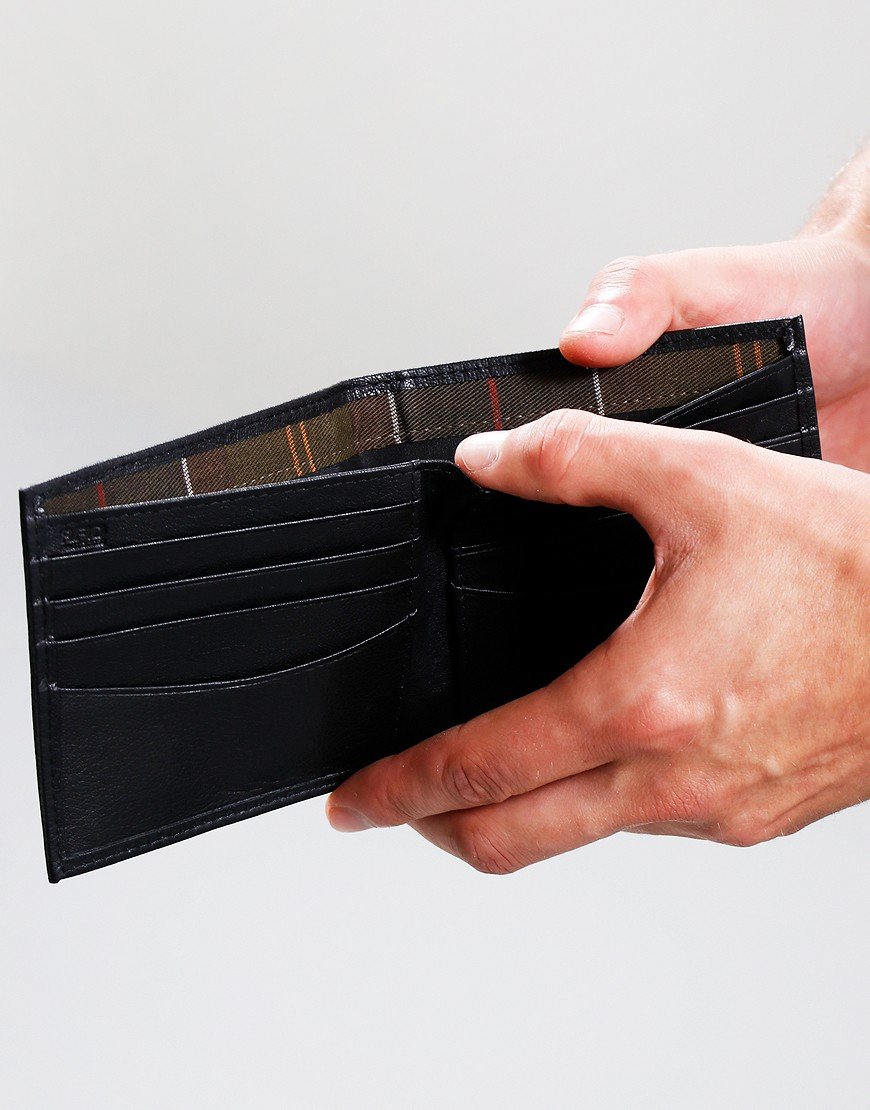 Barbour Glanton Wallet & Cardholder Black/Dress Tartan