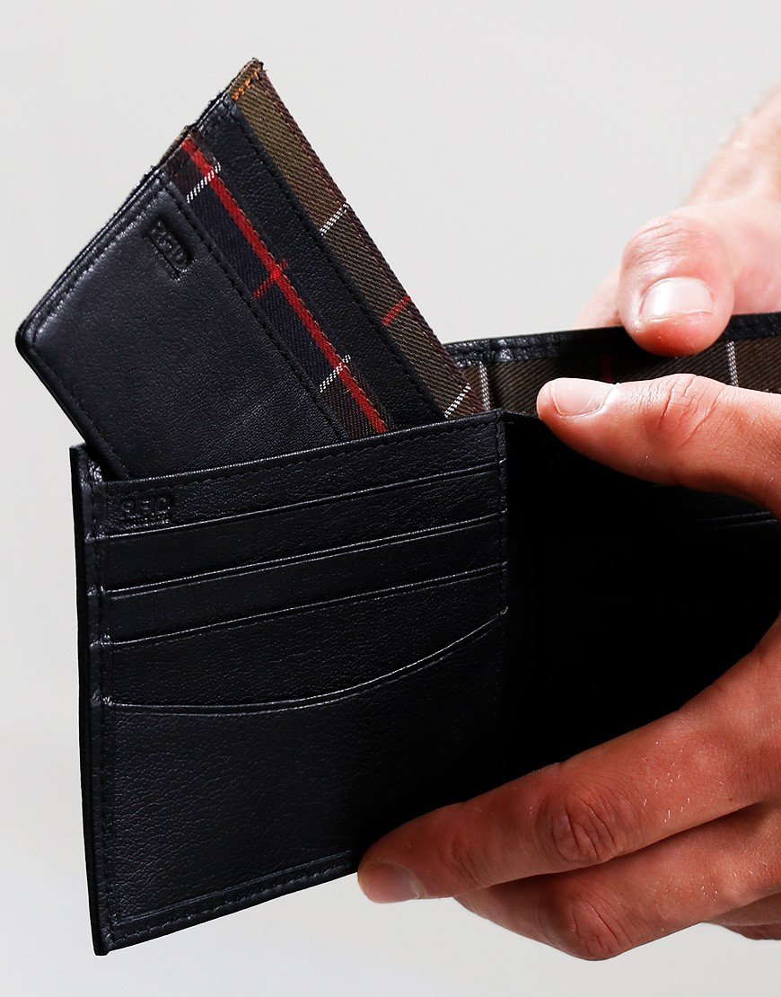 Barbour Glanton Wallet & Cardholder Black/Dress Tartan