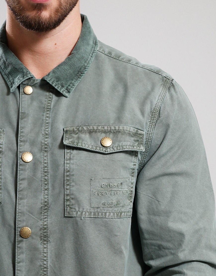 Barbour Grindle Overshirt Agave Green Terraces Menswear