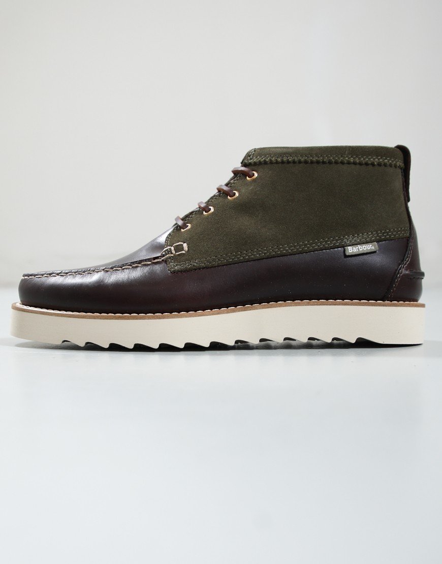 Barbour Hadston Boots Olive/Dark Brown