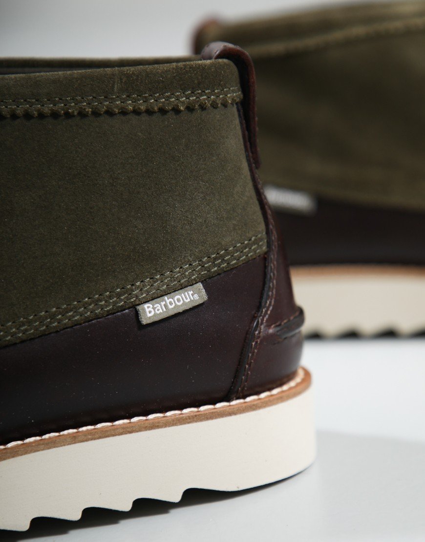 Barbour Hadston Boots Olive/Dark Brown