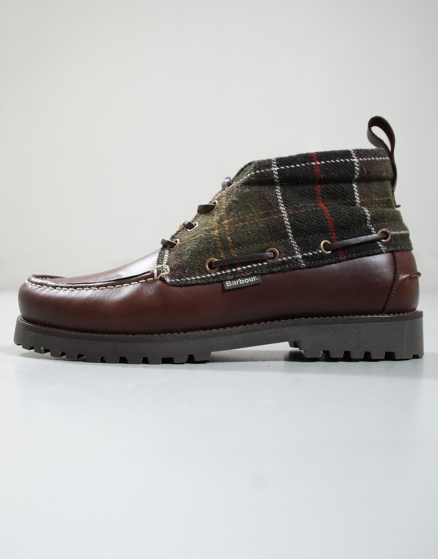 Barbour Harle Mid Chukka Boot Brown/Classic Tartan