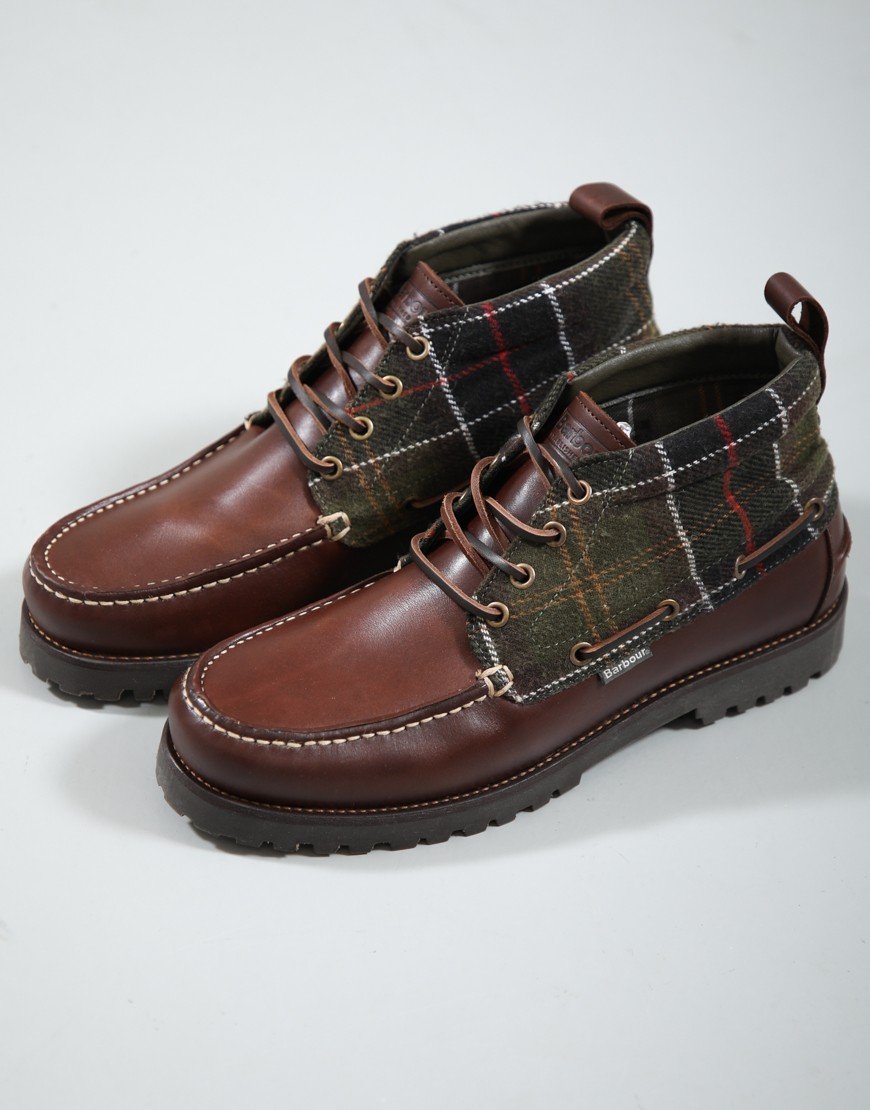 Barbour Harle Mid Chukka Boot Brown/Classic Tartan