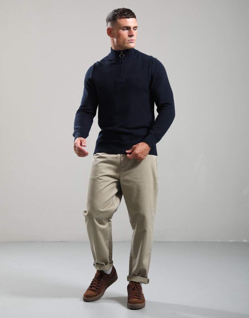 Barbour Honeycomb Half Zip Sweat Navy