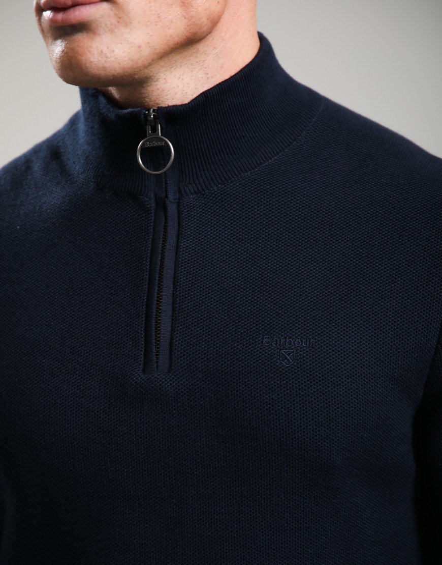 Barbour Honeycomb Half Zip Sweat Navy