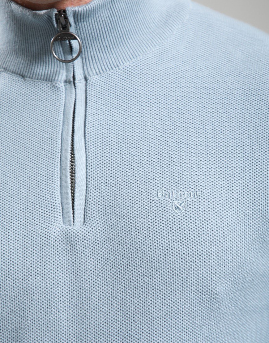 Barbour Honeycomb Half Zip Sweat Slate