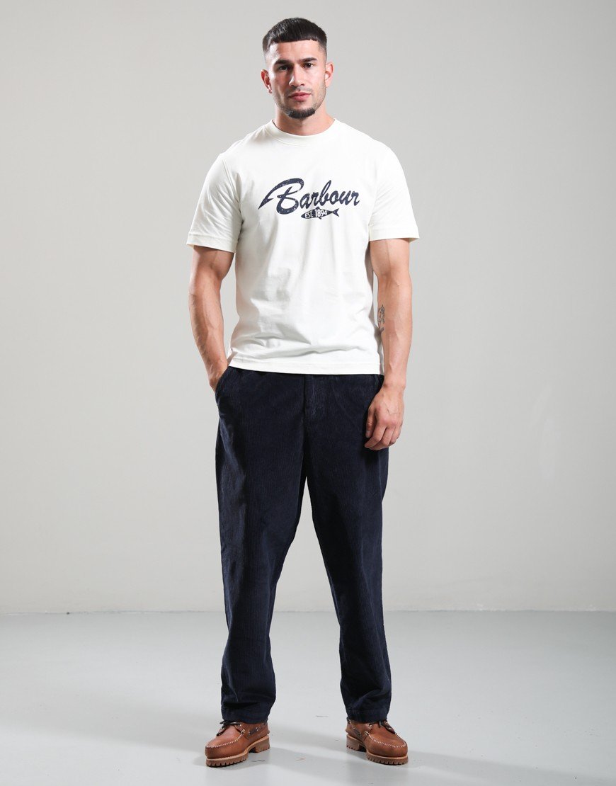 Barbour Hook Relaxed Graphic T-Shirt Whisper White