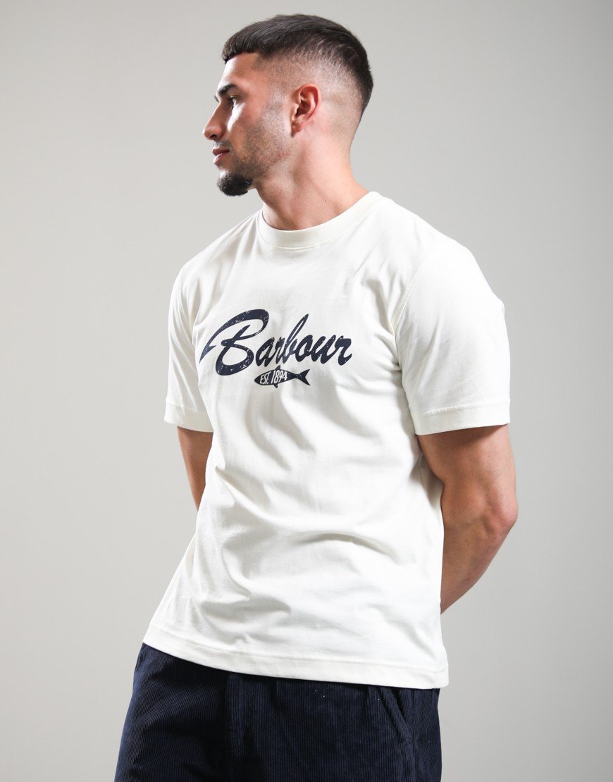 Barbour Hook Relaxed Graphic T-Shirt Whisper White