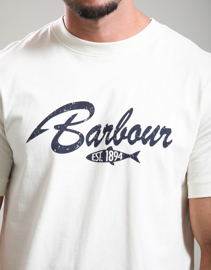 Barbour Hook Relaxed Graphic T-Shirt Whisper White