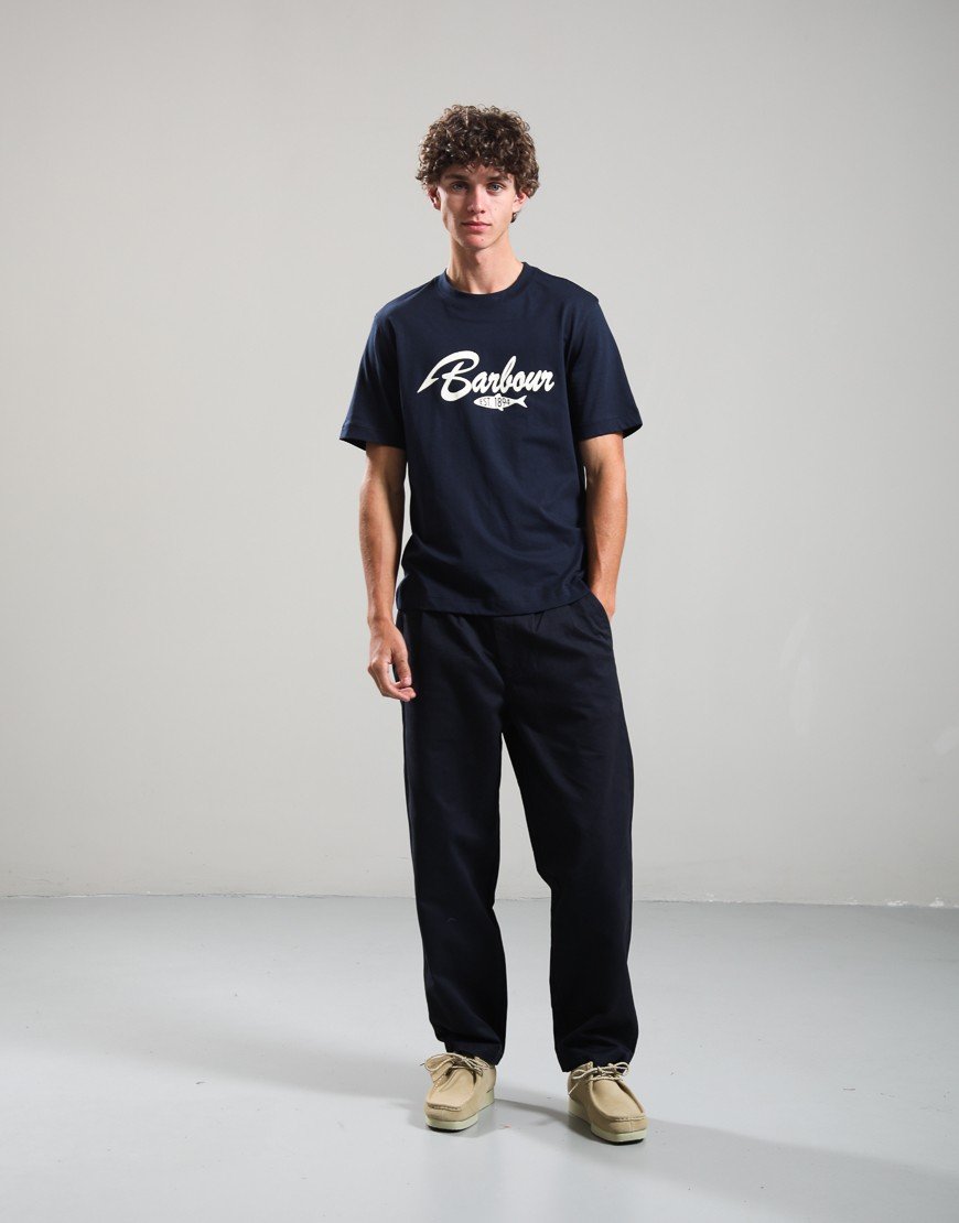 Barbour Hook Relaxed Graphic T-Shirt Dark Navy