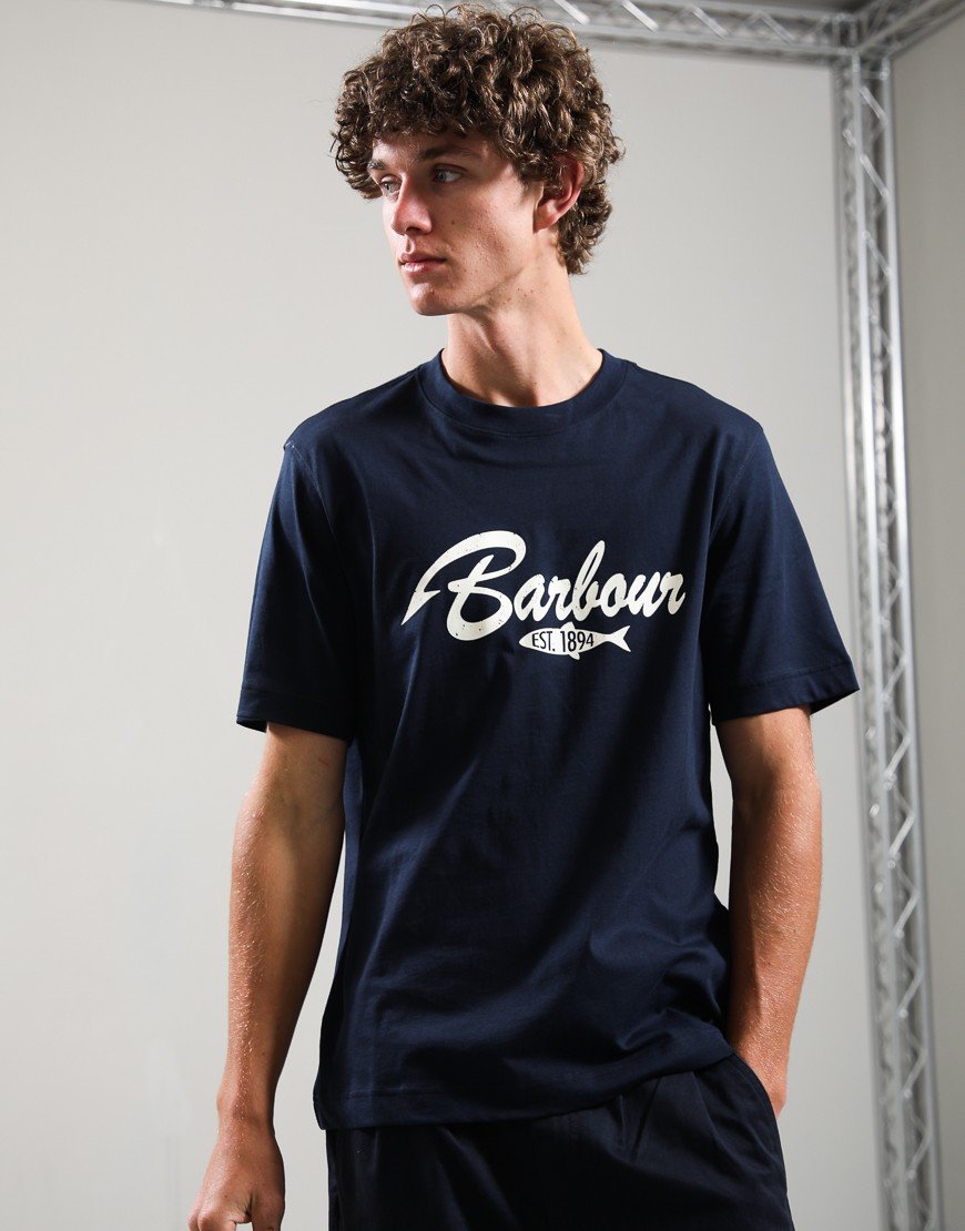 Barbour Hook Relaxed Graphic T-Shirt Dark Navy