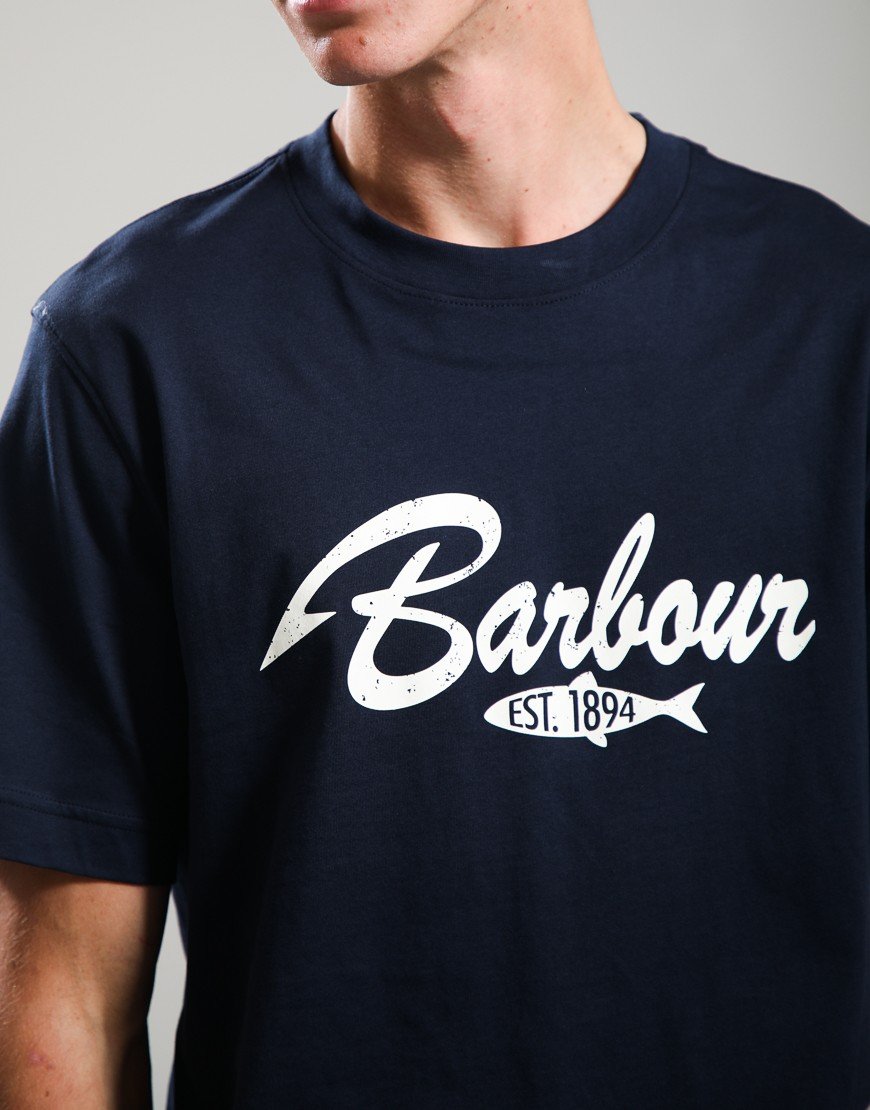 Barbour Hook Relaxed Graphic T-Shirt Dark Navy