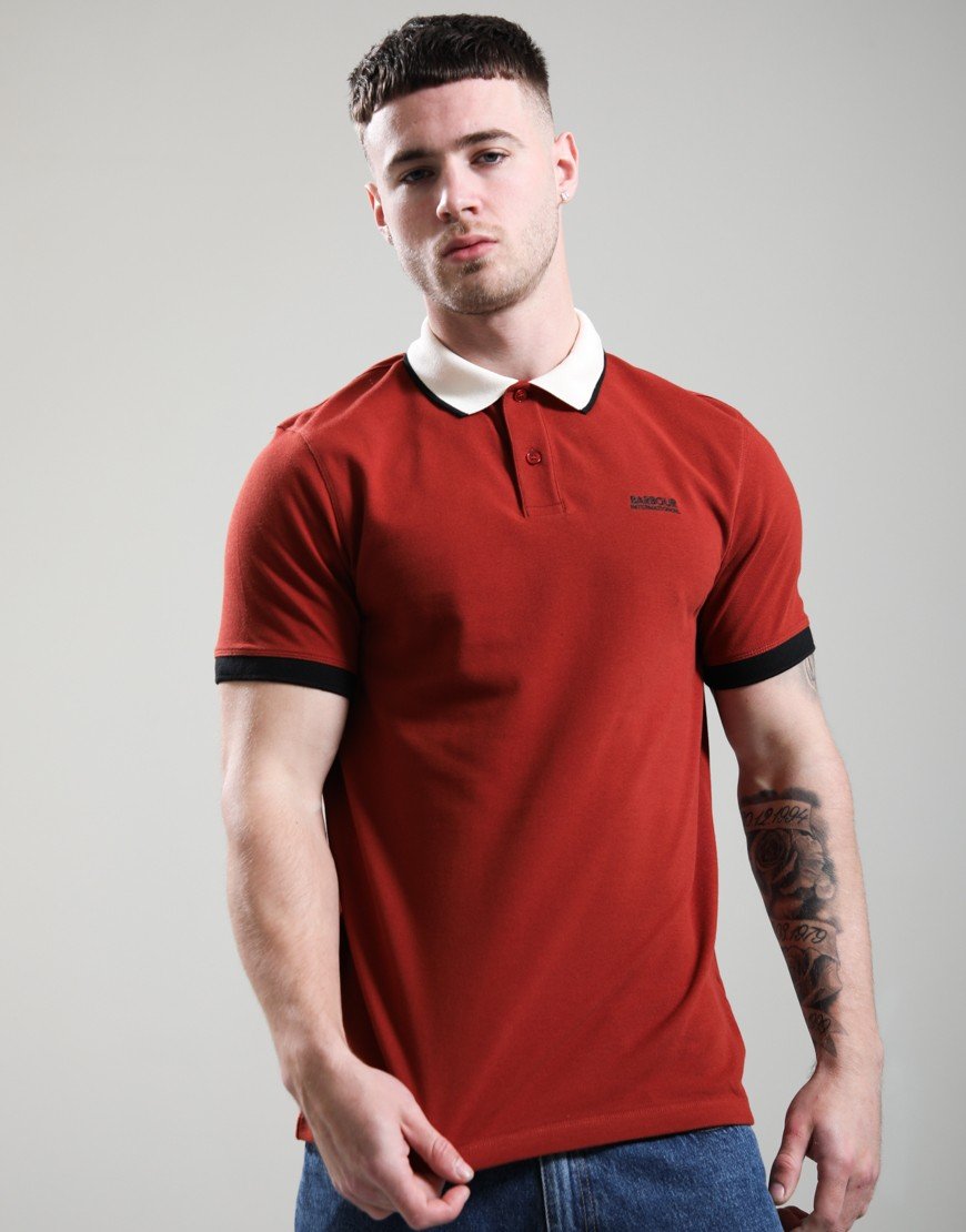 Barbour Howall Polo Shirt Burnt Henna