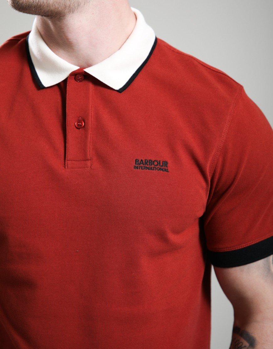 Barbour Howall Polo Shirt Burnt Henna