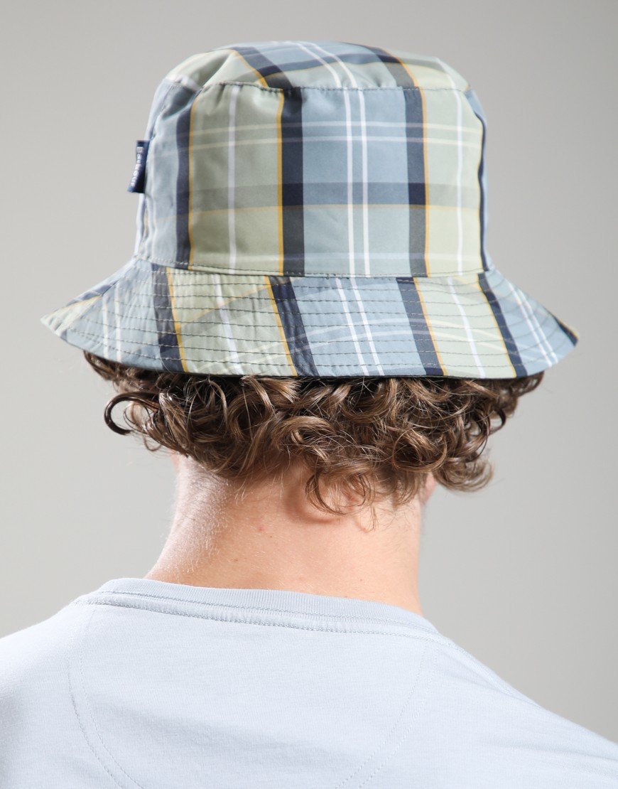 Barbour Hutton Reversible Bucket Hat Highland Loch Tartan/Seagreen