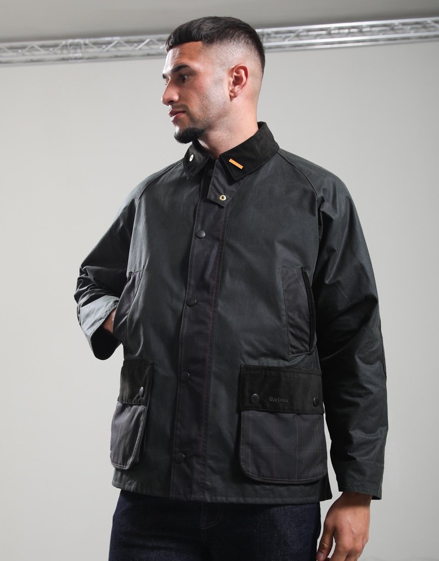 Barbour Icons Patch Bedale Wax Jacket Sage