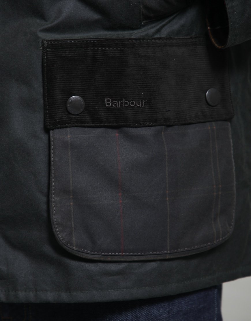 Barbour Icons Patch Bedale Wax Jacket Sage