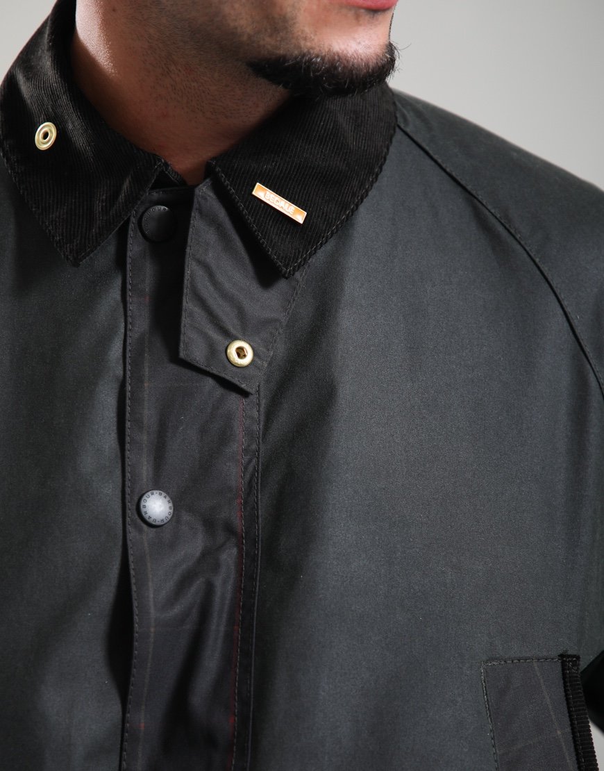 Barbour Icons Patch Bedale Wax Jacket Sage