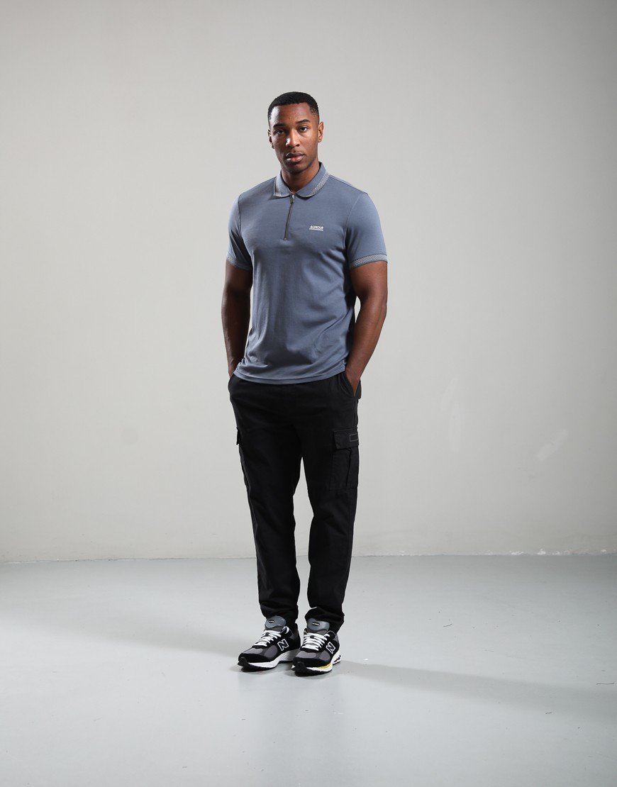 Barbour International Owts Polo Shirt Washed Charcoal