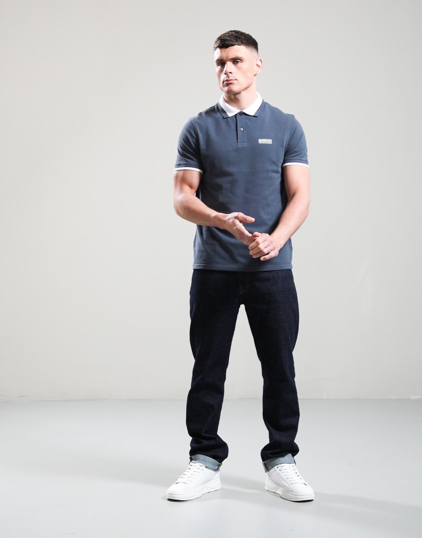 Barbour International Amped Polo Shirt Storm Grey
