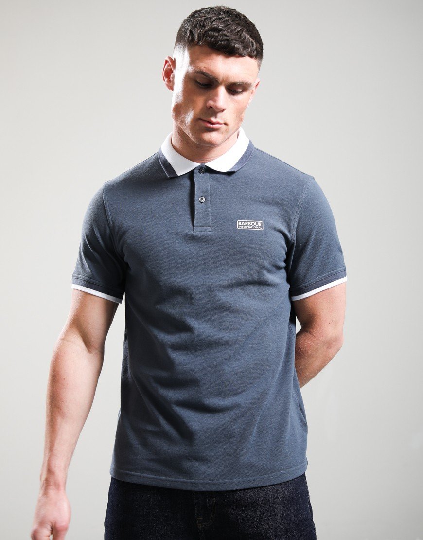 Barbour International Amped Polo Shirt Storm Grey