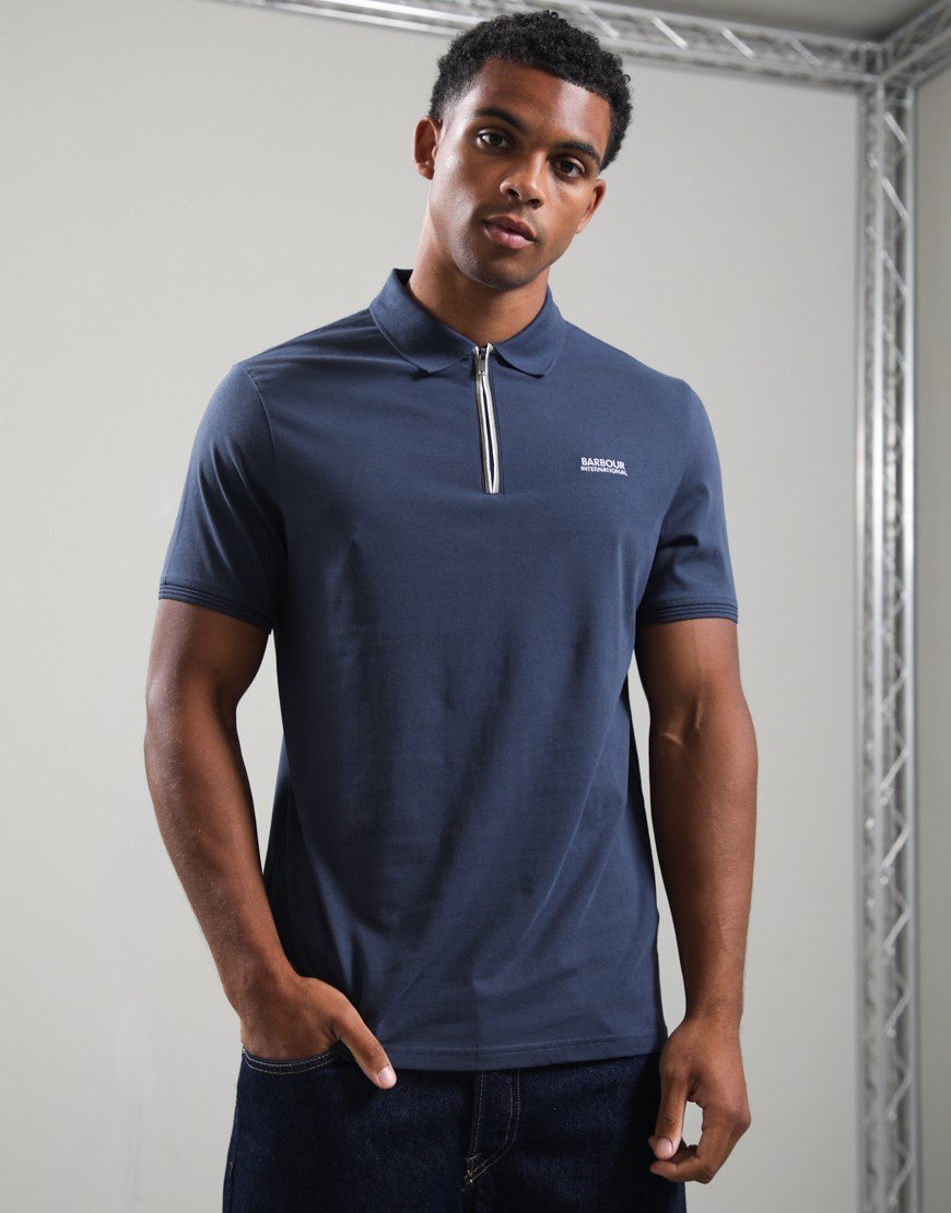 Barbour International Ashman Polo Shirt Oxford Navy