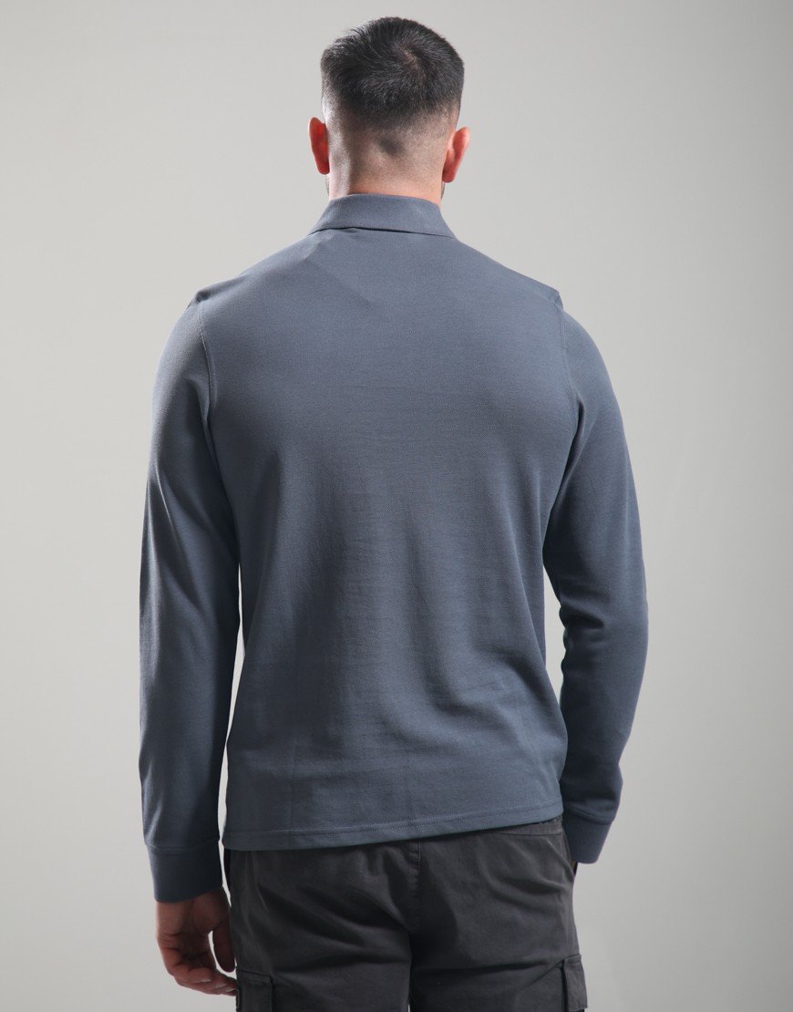 Barbour International Long Sleeve Polo Shirt Washed Charcoal