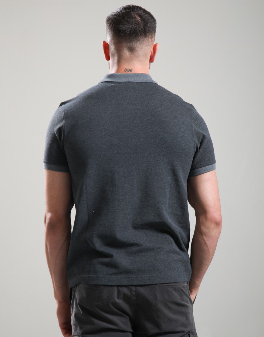 Barbour International Morley Oxford Polo Shirt Black/Washed Charcoal