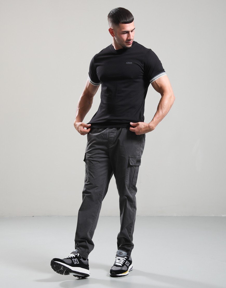 Barbour International Newport Tipped T-Shirt Black