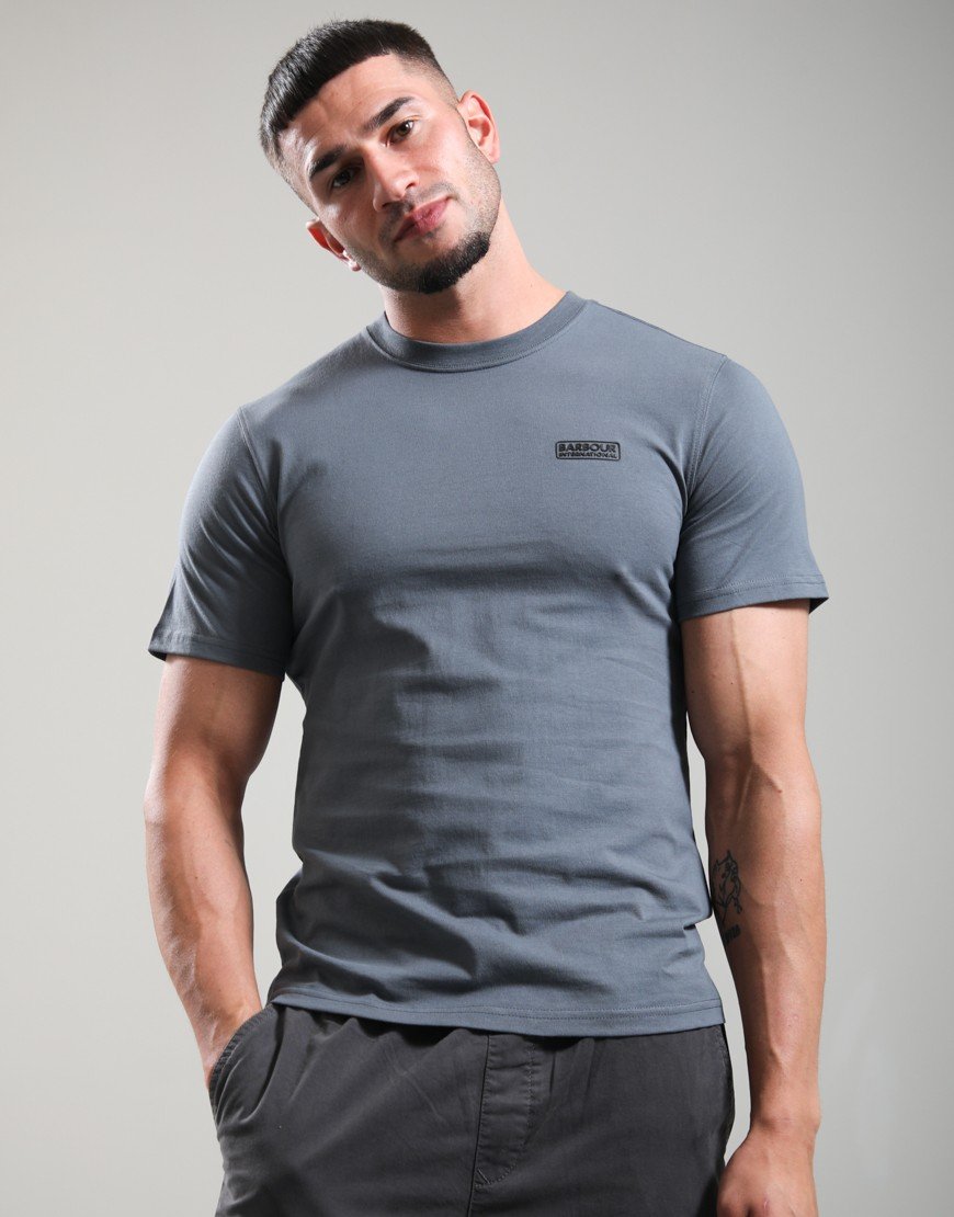 Barbour International Small Logo T-Shirt Washed Charcoal