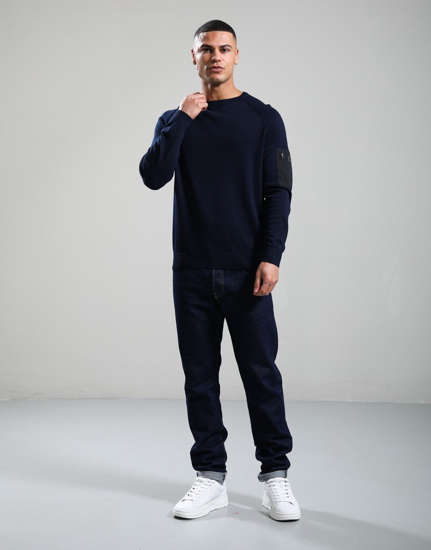 Barbour International Blades Crew Sweat Navy