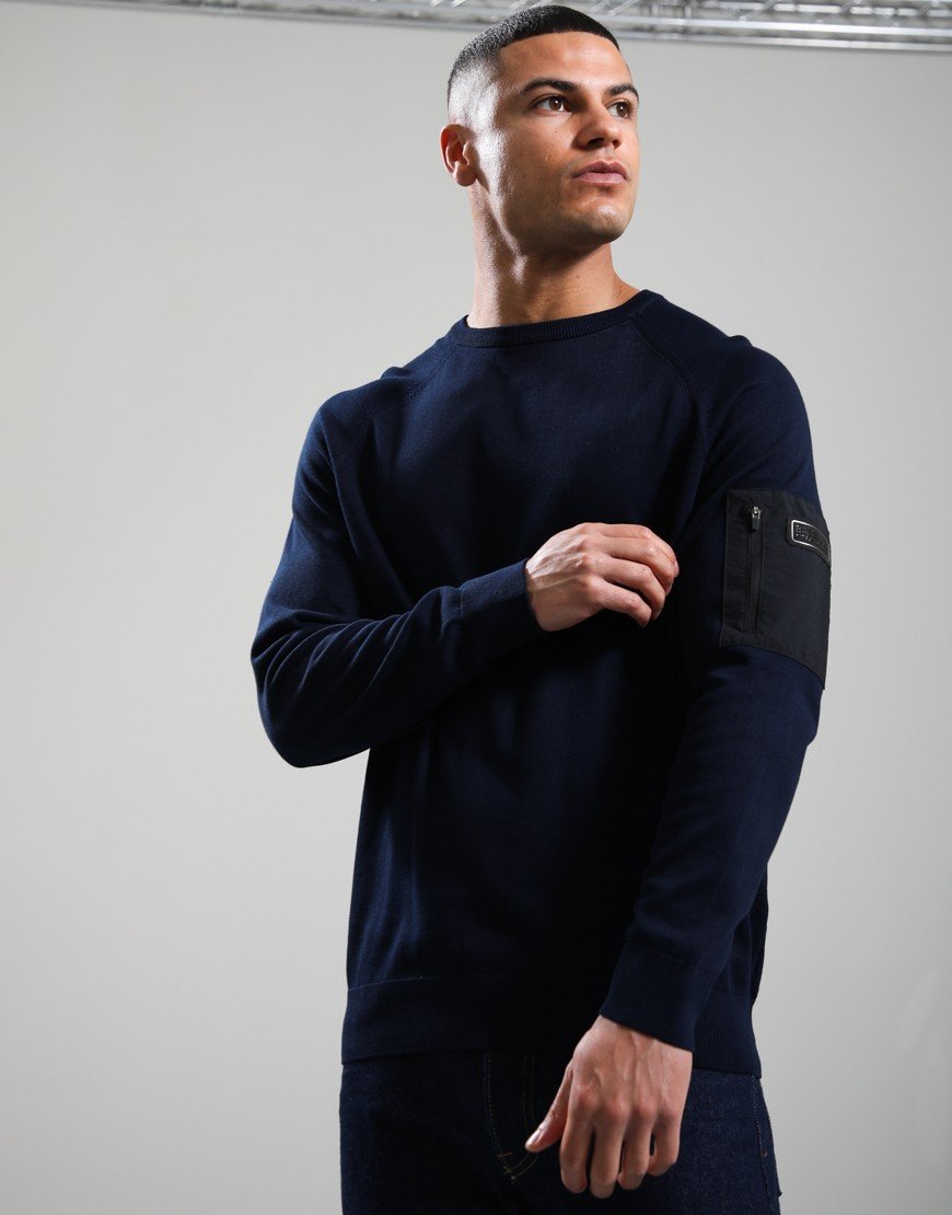 Barbour International Blades Crew Sweat Navy