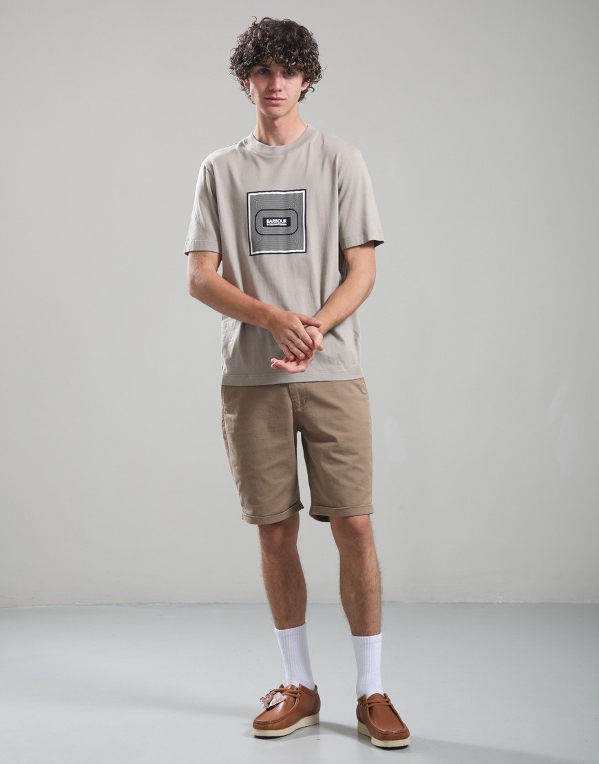 Barbour International Bridge Graphic T-Shirt Concrete