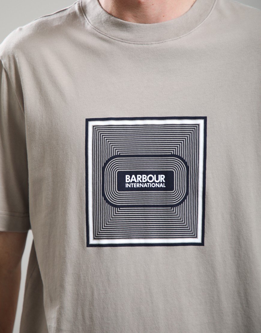 Barbour International Bridge Graphic T-Shirt Concrete