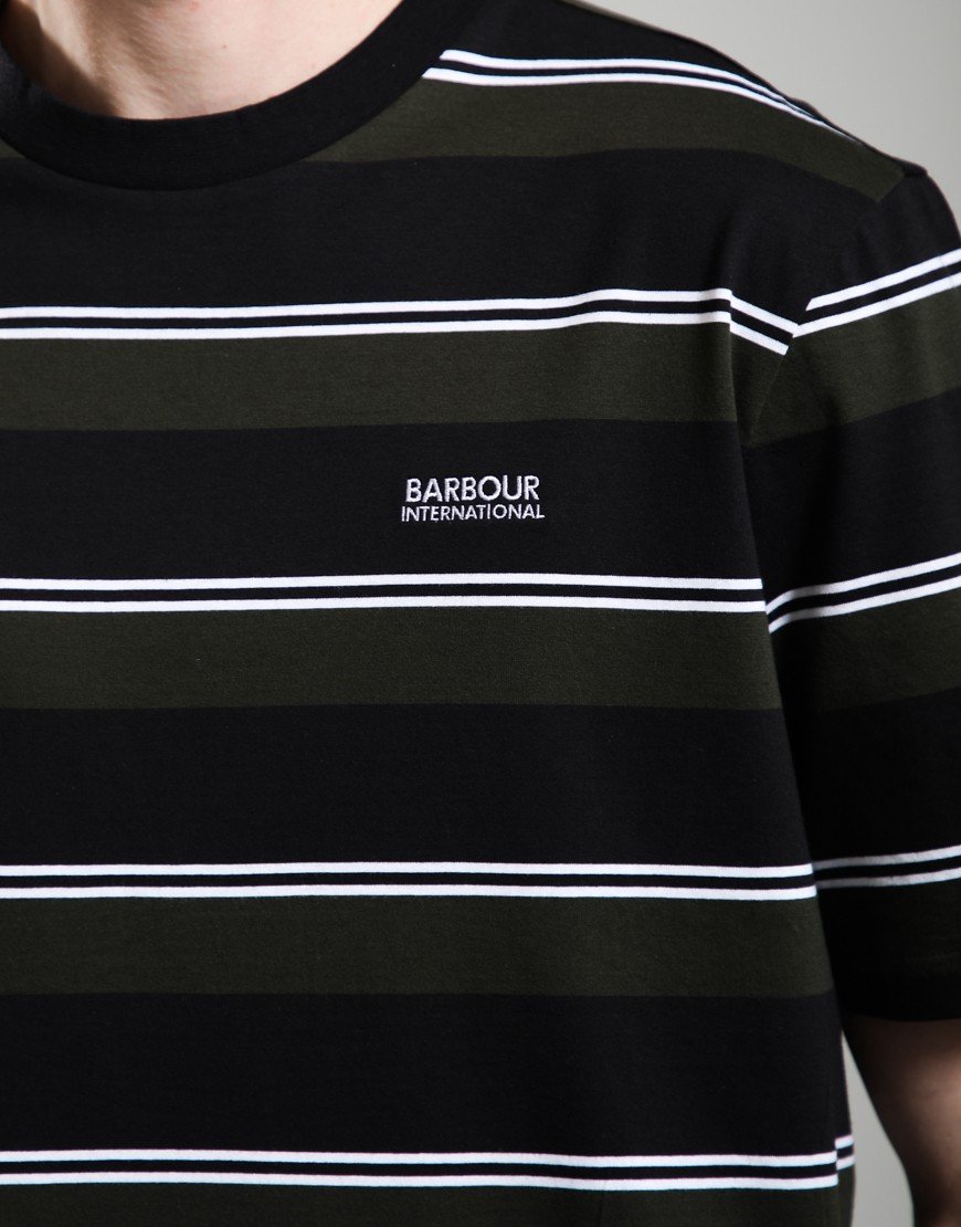 Barbour International Bruce Stripe T-Shirt Black