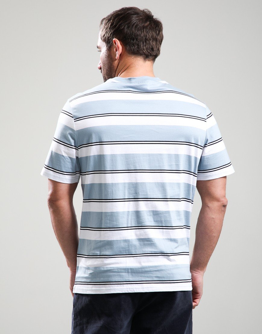 Barbour International Bruce Stripe T-Shirt Cool Blue