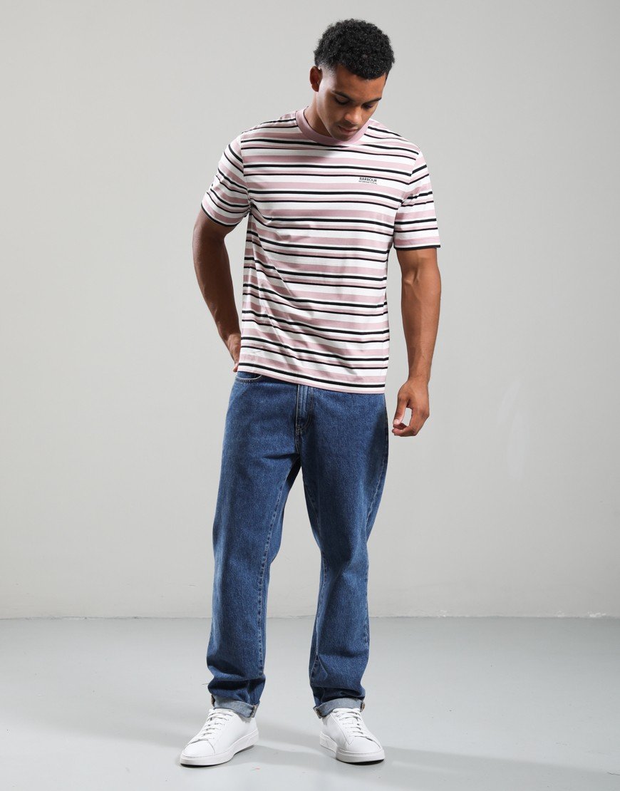 Barbour International Burnwood Stripe T-Shirt Woodrose