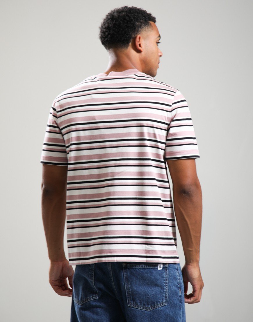 Barbour International Burnwood Stripe T-Shirt Woodrose