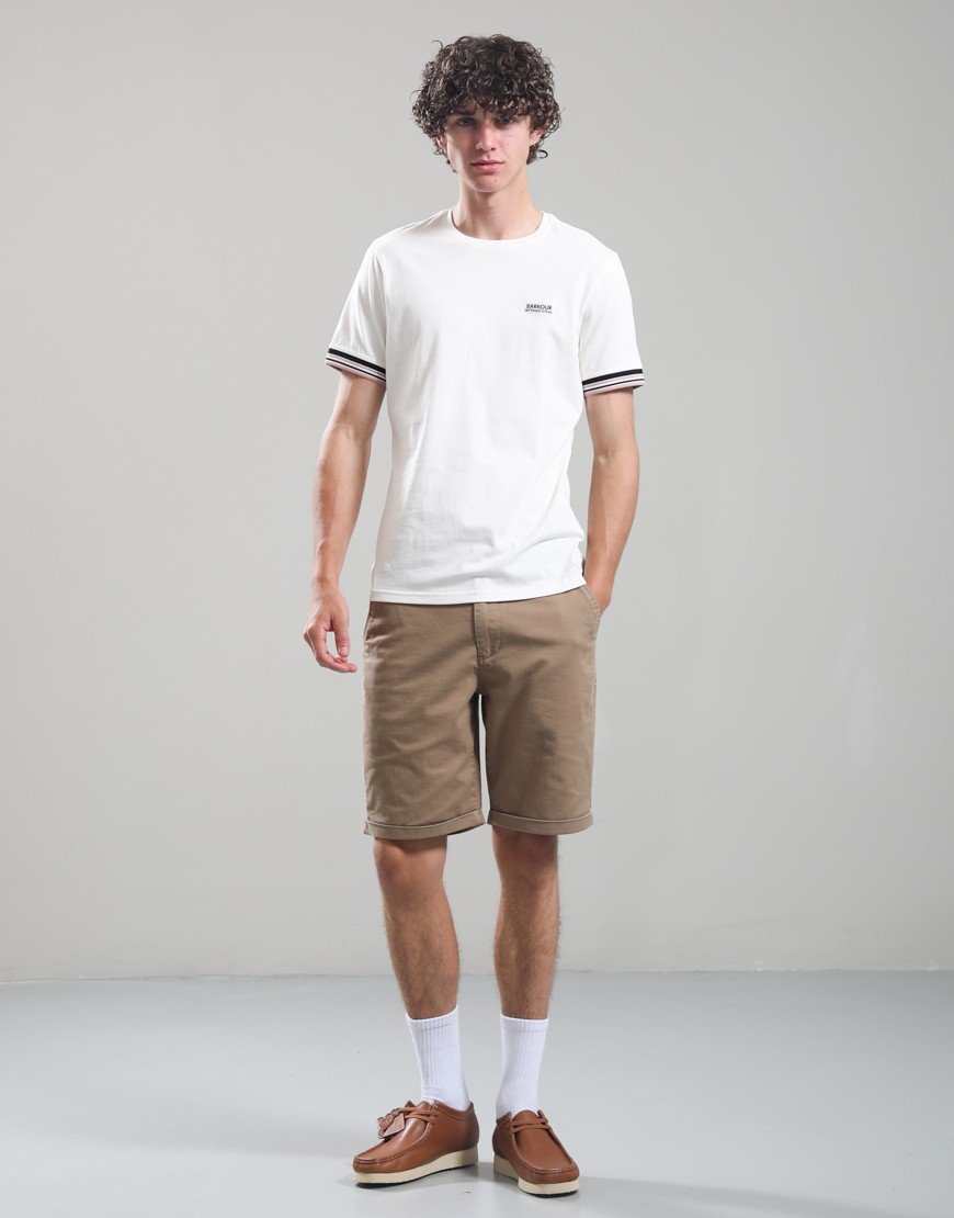 Barbour International Burnwood Tipped Cuff T-Shirt Whisper White