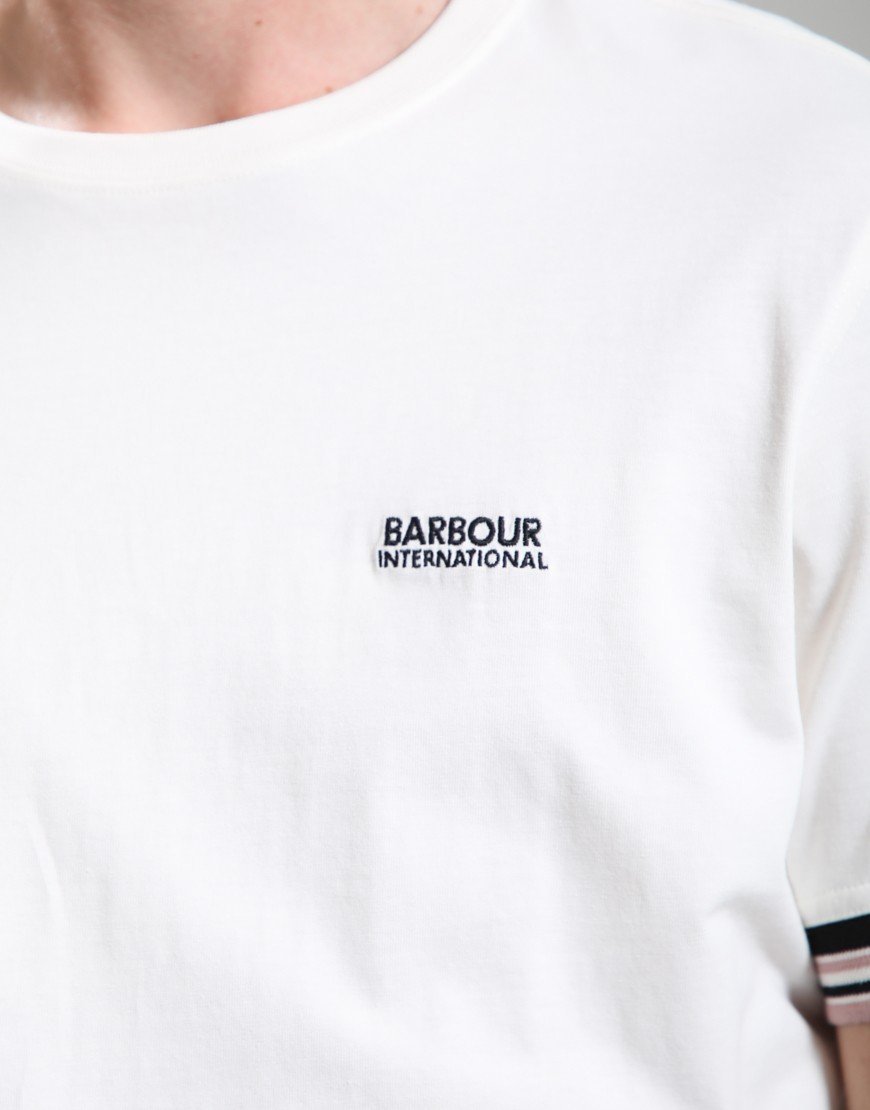 Barbour International Burnwood Tipped Cuff T-Shirt Whisper White