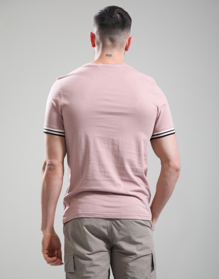 Barbour International Burnwood Tipped Cuff T-Shirt Woodrose