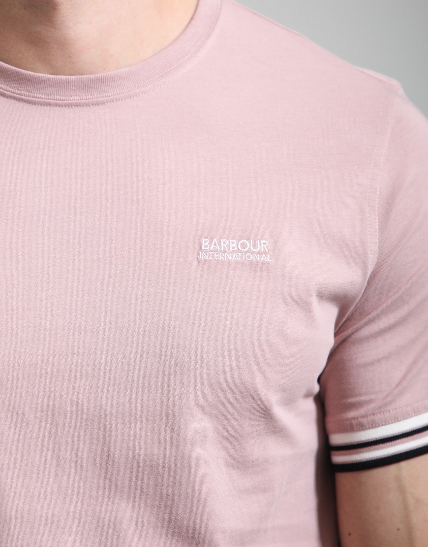 Barbour International Burnwood Tipped Cuff T-Shirt Woodrose