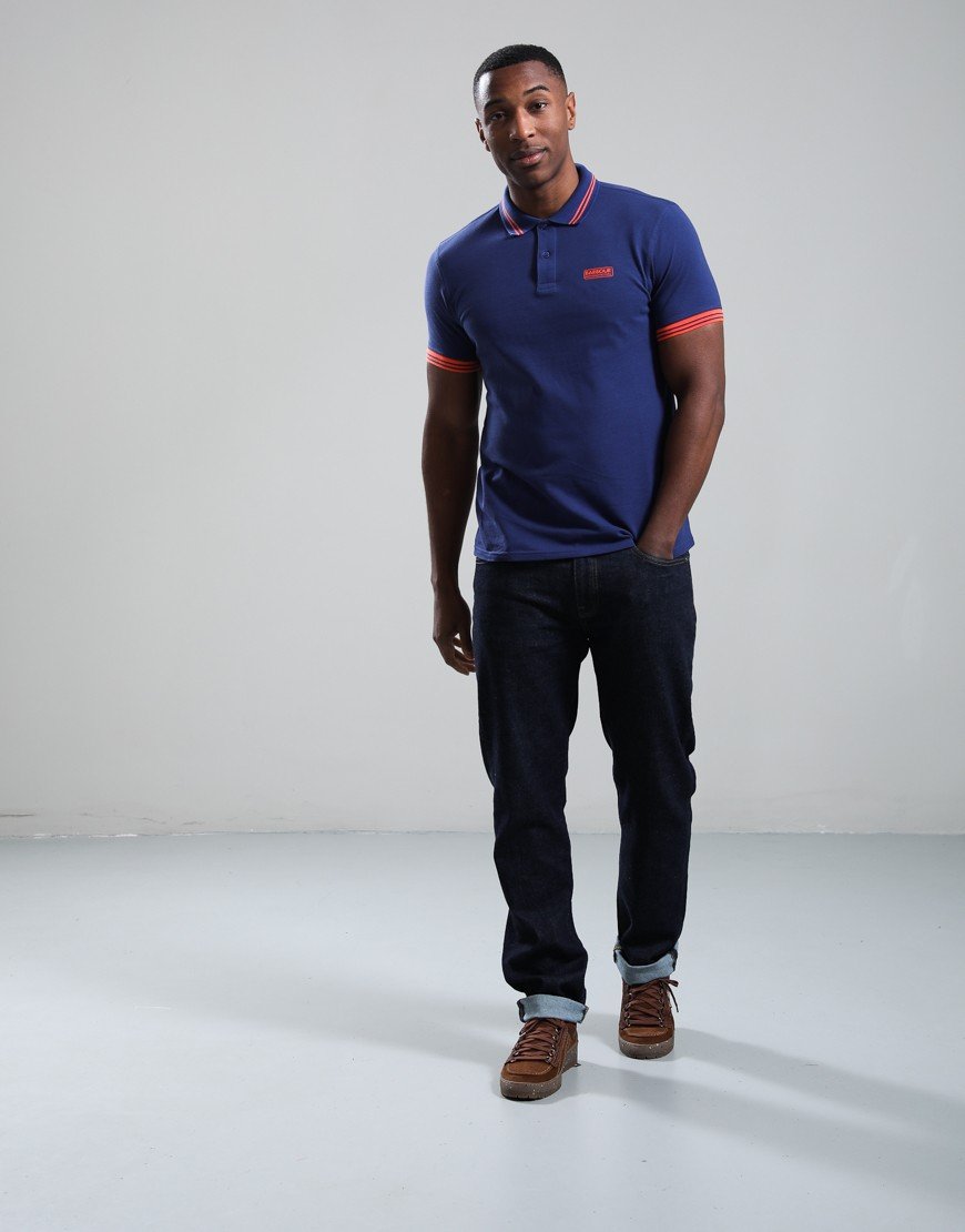 Barbour International Calibrated Polo Shirt Pigment Navy